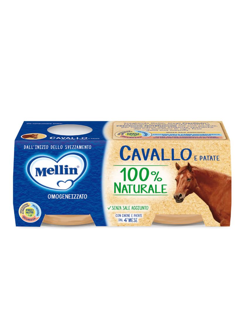 Omogeneizzato cavallo con verdure 2×80 gr - mellin