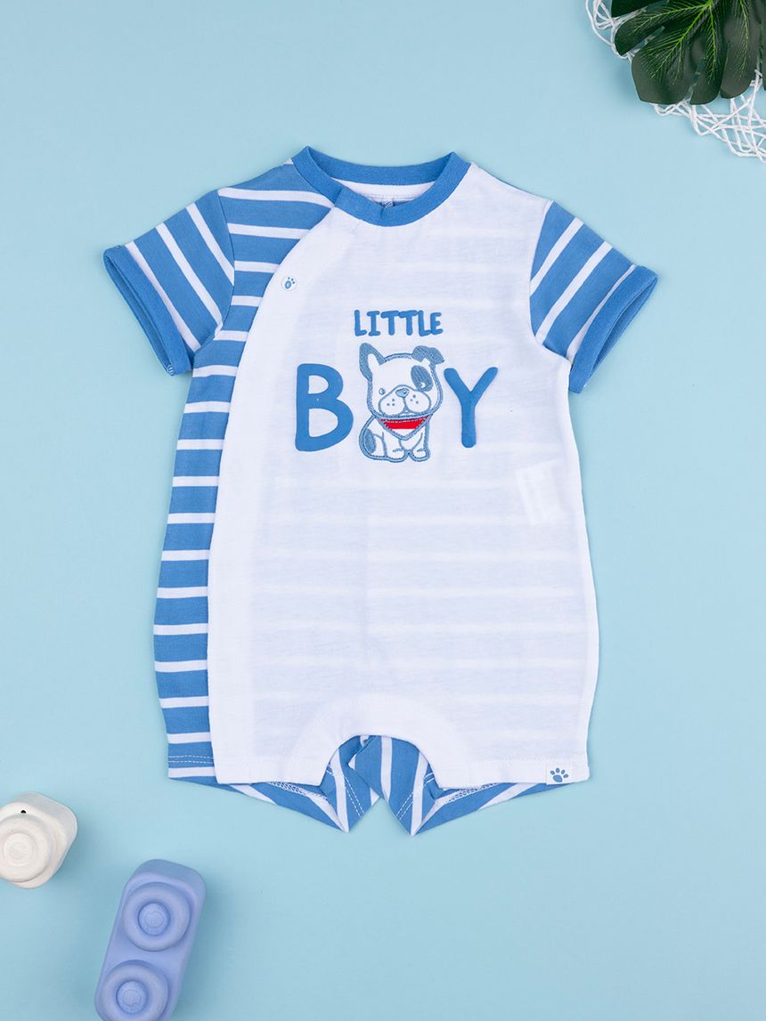 Tutina bimbo bianco/blu little boy