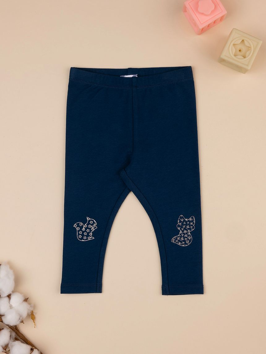 Legging bimba blu stampato
