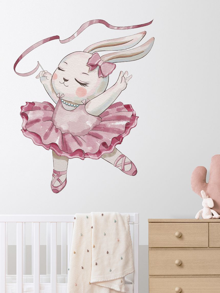 Adesivo decorativo da parete - ballerina bunny - autoadesivo - sipo