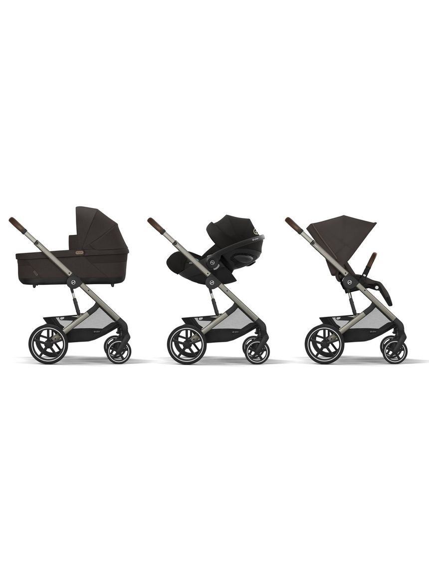 Trio balios s lux tpe chocolate brown nav cots cloudg pls blk+adattatori. - cybex