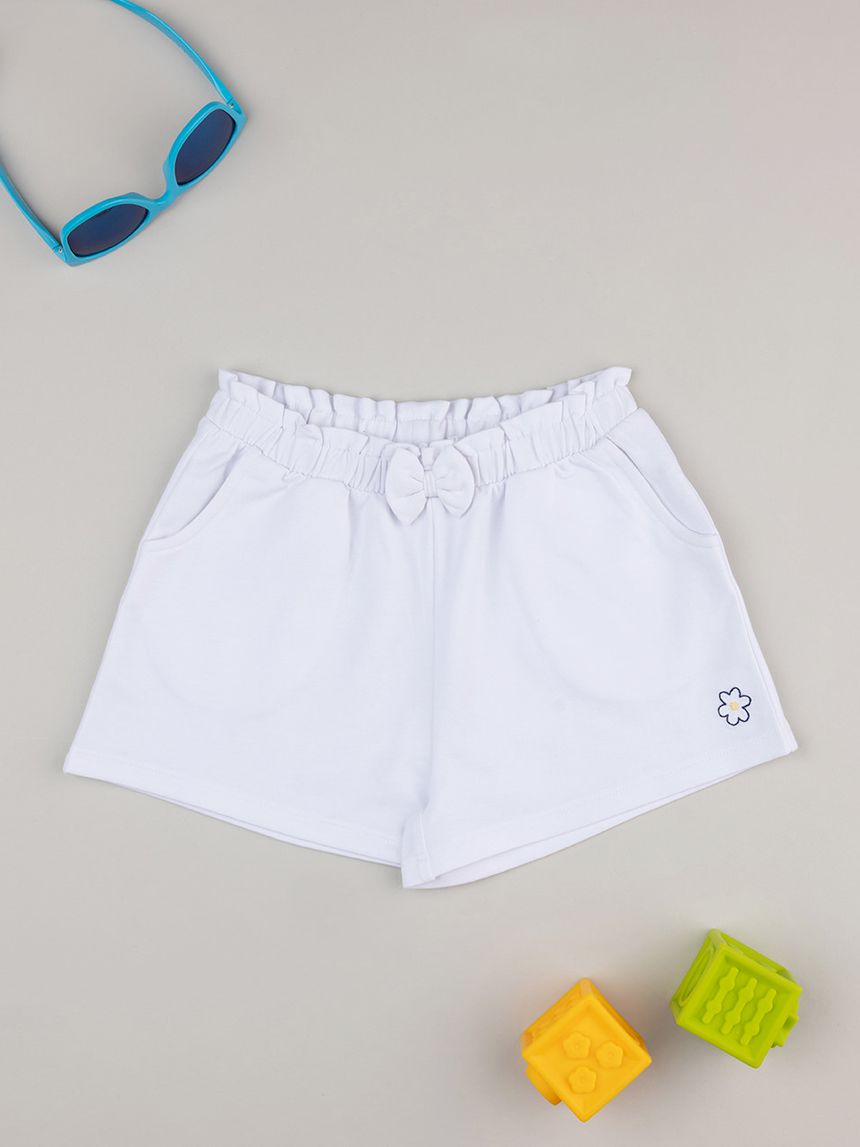 Shorts bianco bimba
