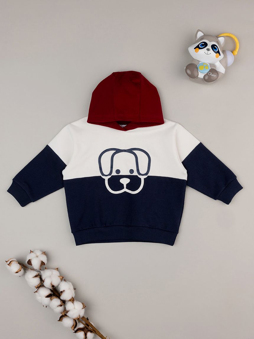 Felpa bimbo blu stampata