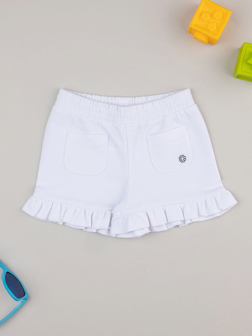Shorts bimba bianco