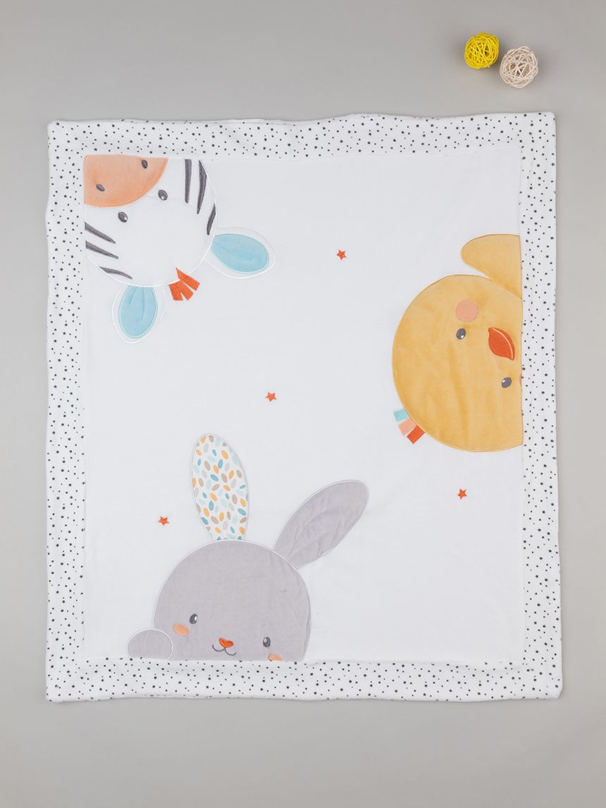 Coperta culla in ciniglia baby smile