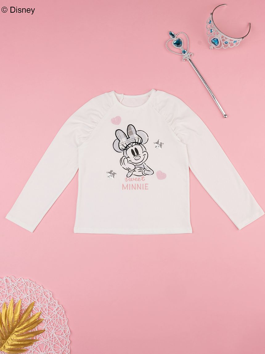 T-shirt bimba bianca stampata