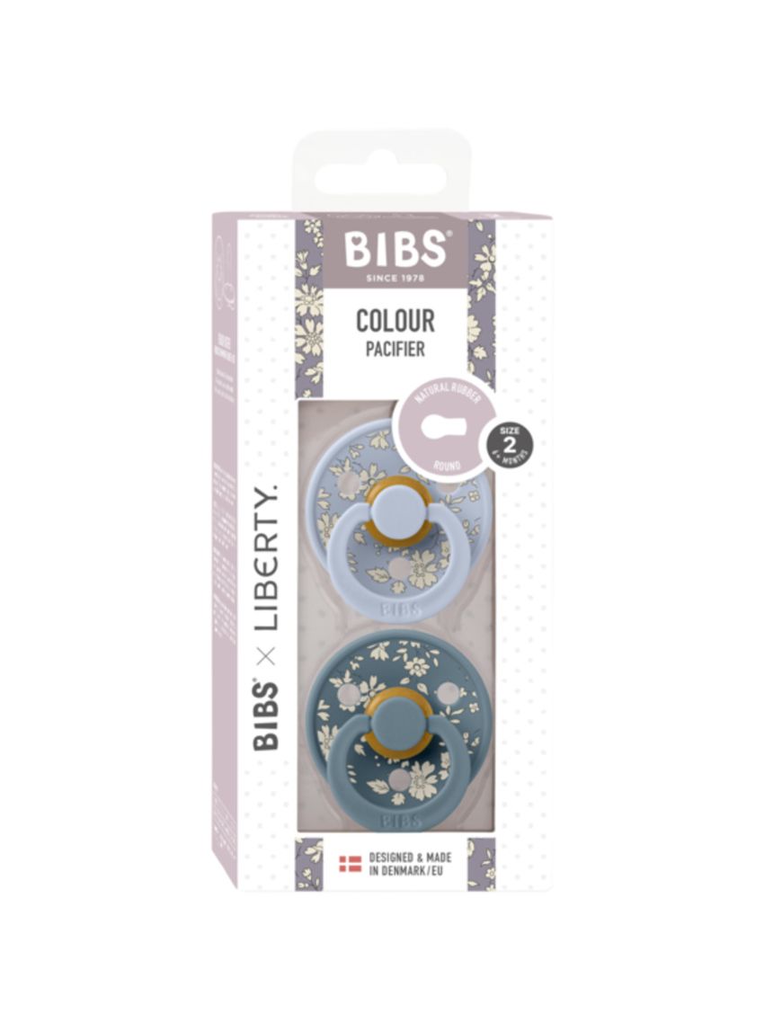 Bibs x liberty colour rotondo lattice baby blu - petrolio size 2 - bibs
