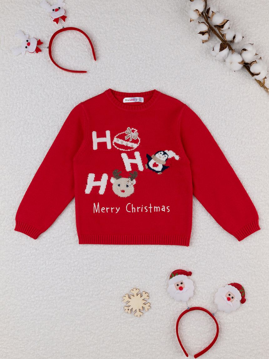 Maglione natalizio tricot bambina