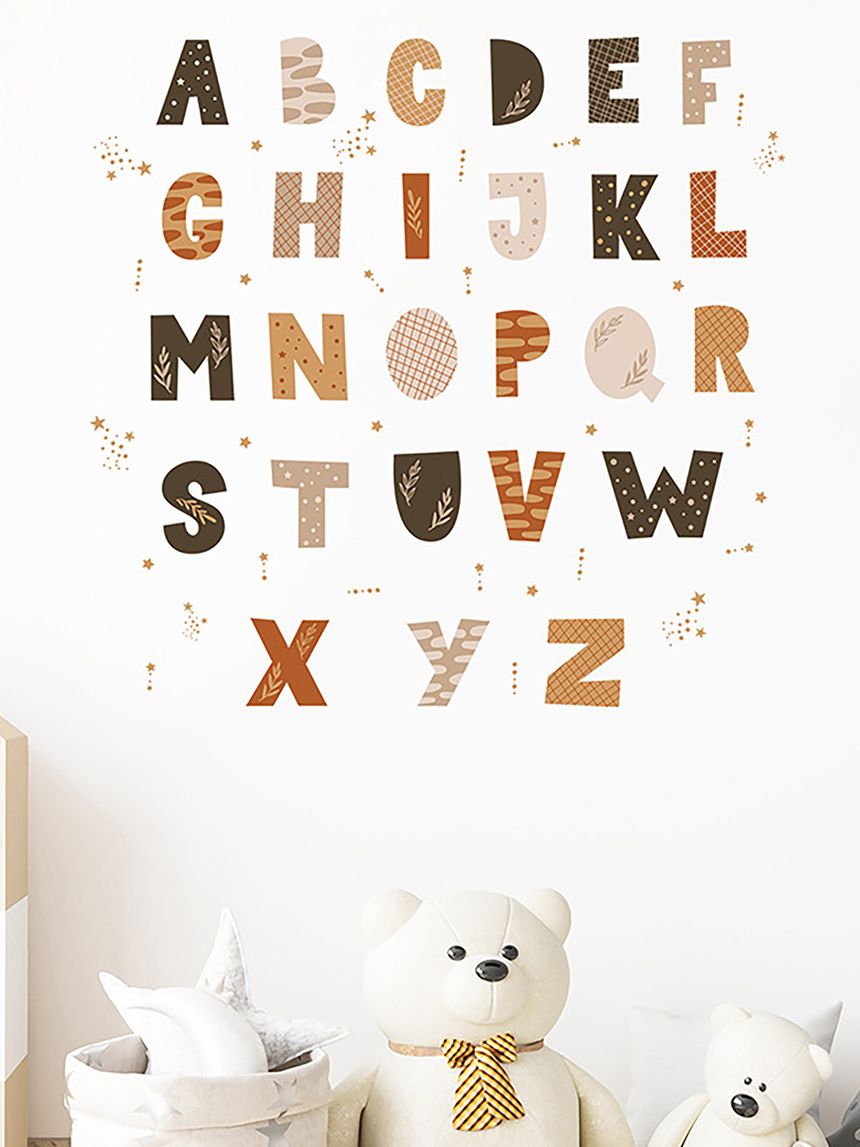 Adesivo decorativo da parete - alfabeto boho - autoadesivo - sipo