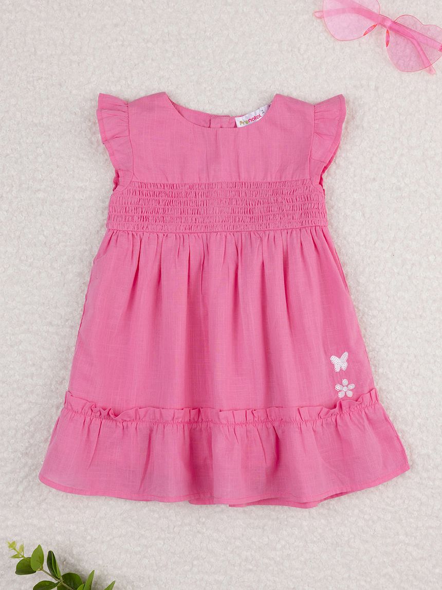 Abito bimba rosa a balze