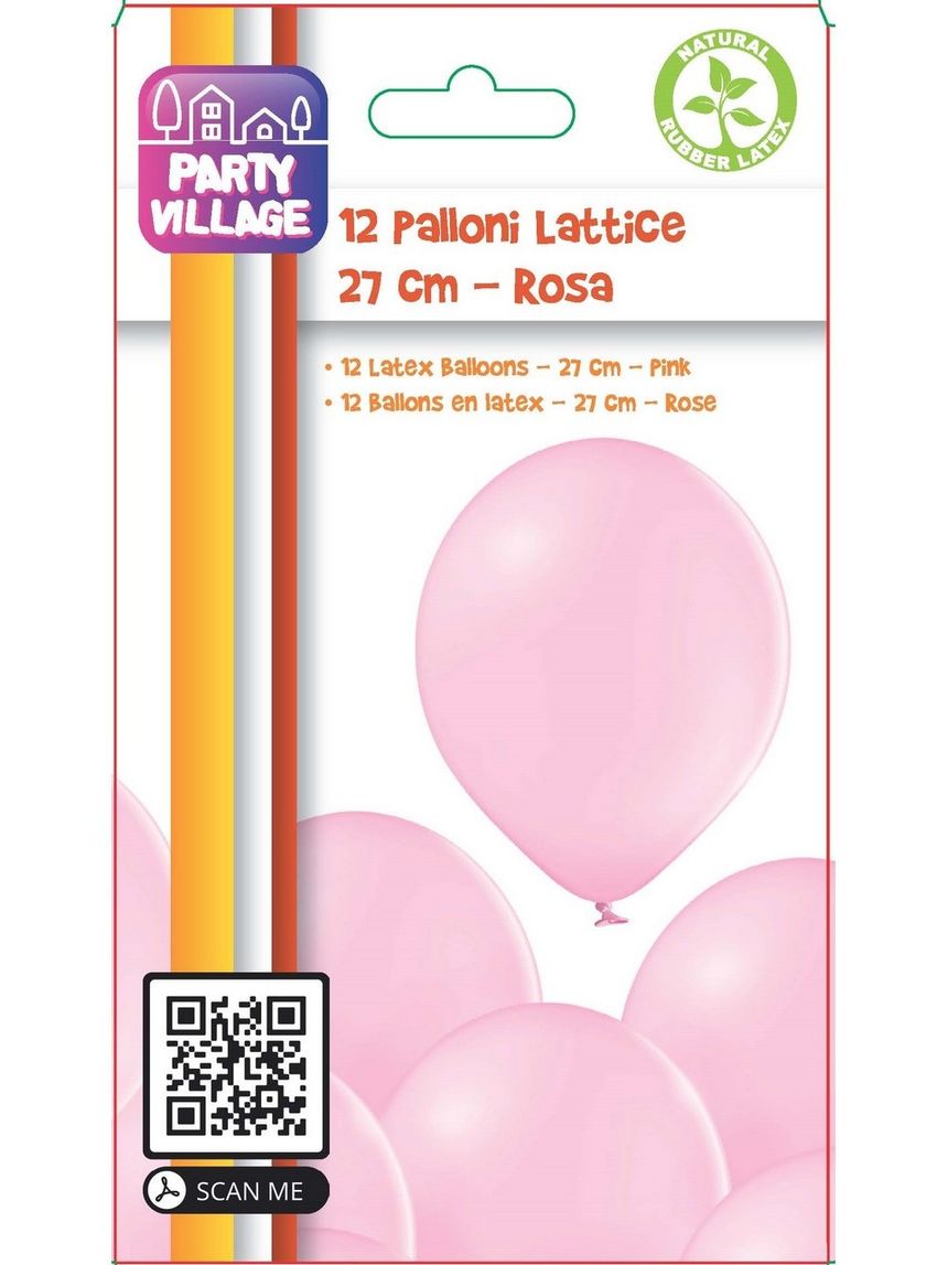 Pallone lattice 10,5"  - 27 cm - 12 palloncini - rosa