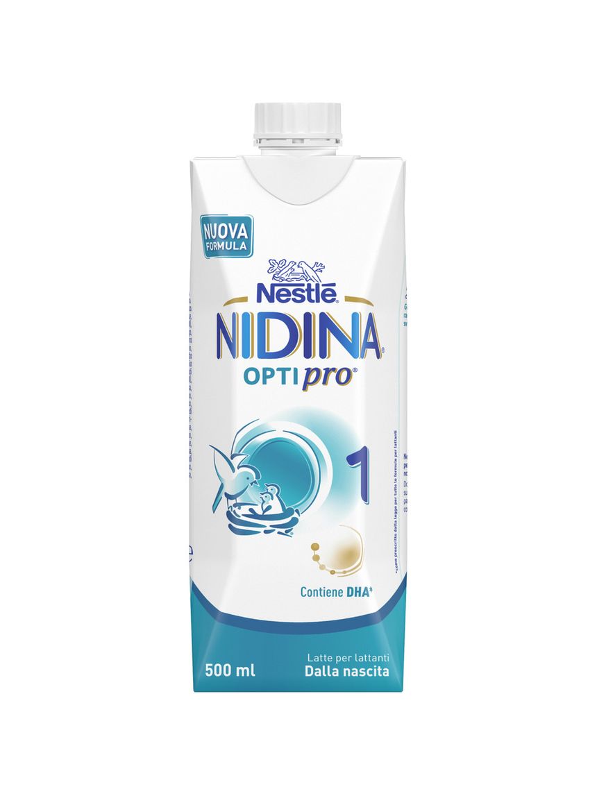 Nidina optipro 1 dalla nascita latte per lattanti in formato liquido brick da 500ml - nestlé