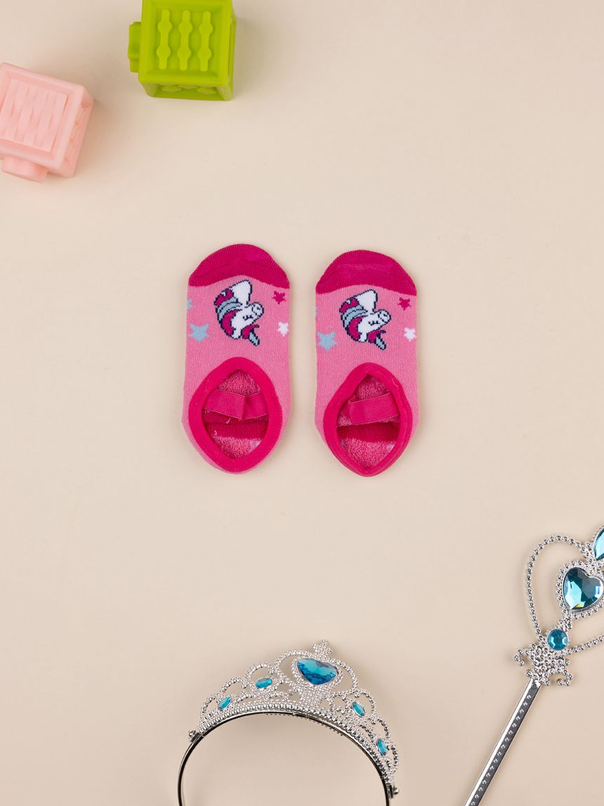 Ballerine antiscivolo bimba rosa unicorni