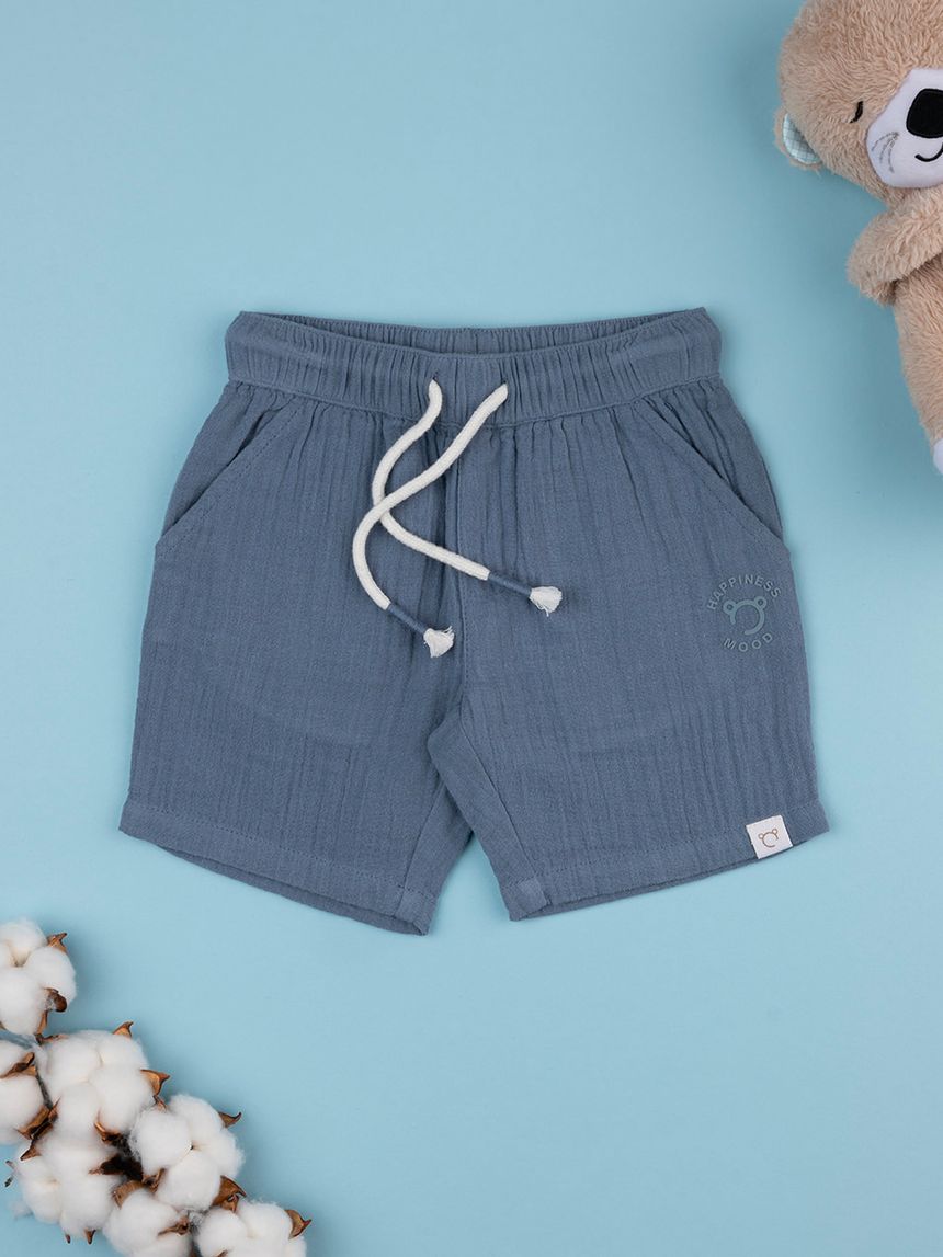 Shorts bimbo blu "happiness mood"