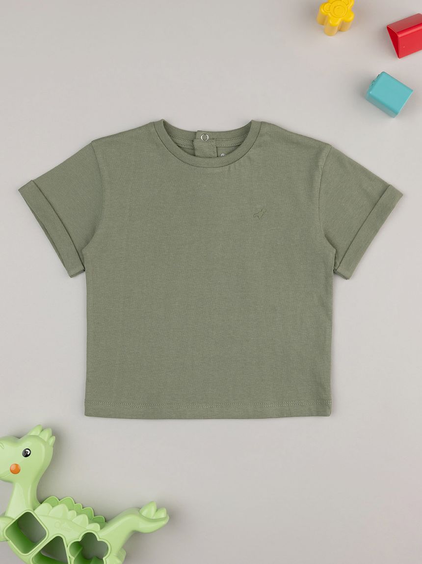 T-shirt bimbo verde basic