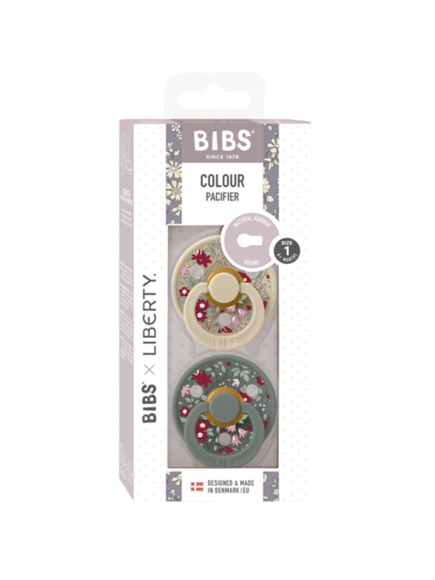 Bibs x liberty colour rotondo lattice vaniglia - verde size 1 - bibs