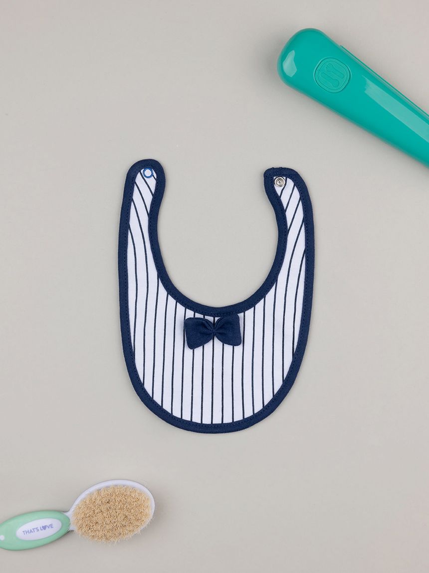 Bavaglino bimbo blu papillon