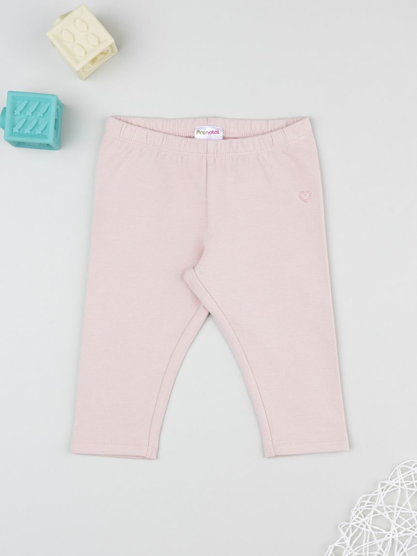 Legging garzati bimba rosa