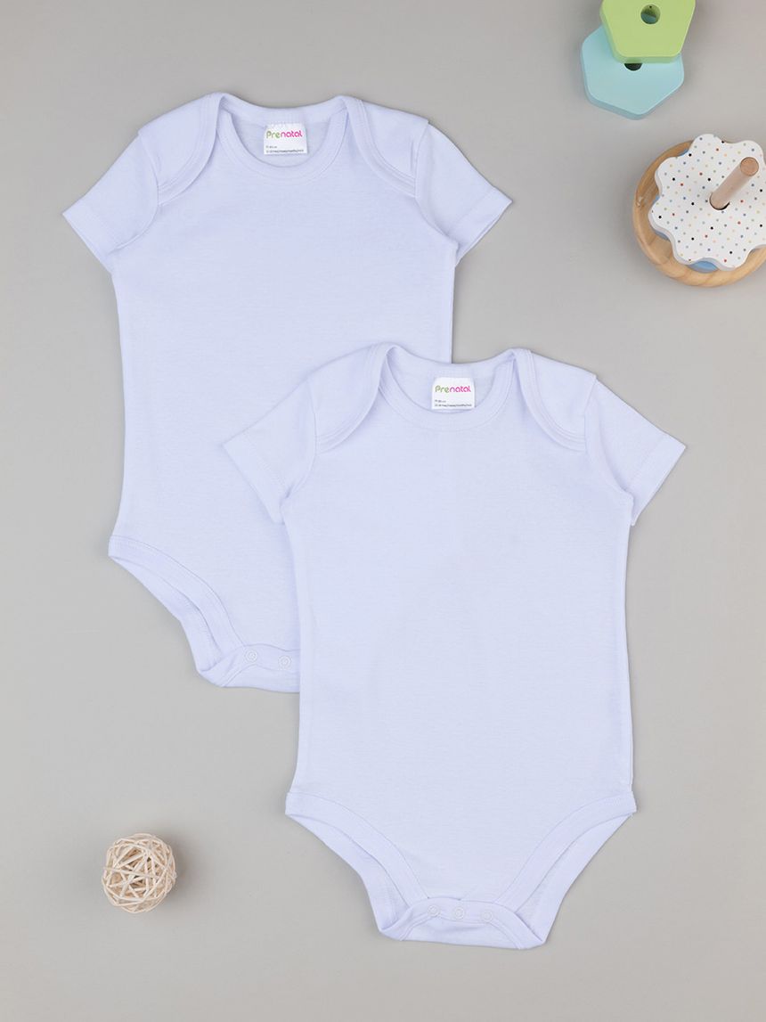 Pack 2 body bianchi scollo americano