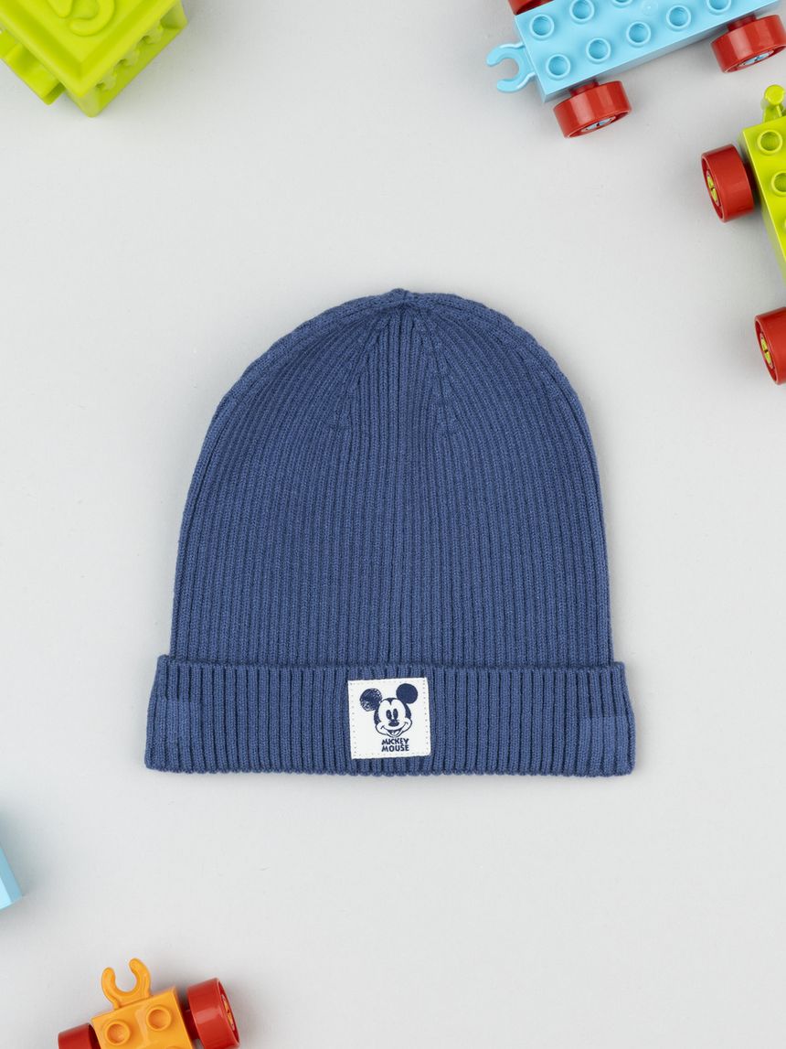 Berretto bimbo blu costina mickey