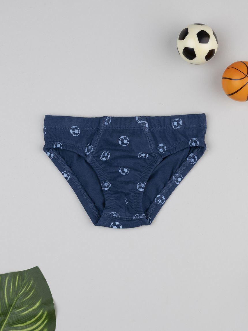Slip bimbo blu calcio