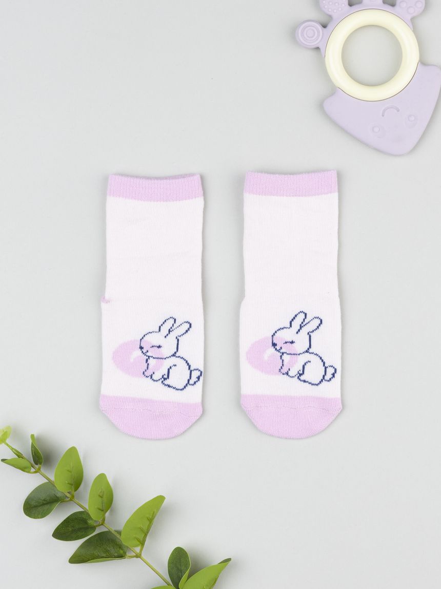 Antiscivolo bimba rosa coniglio