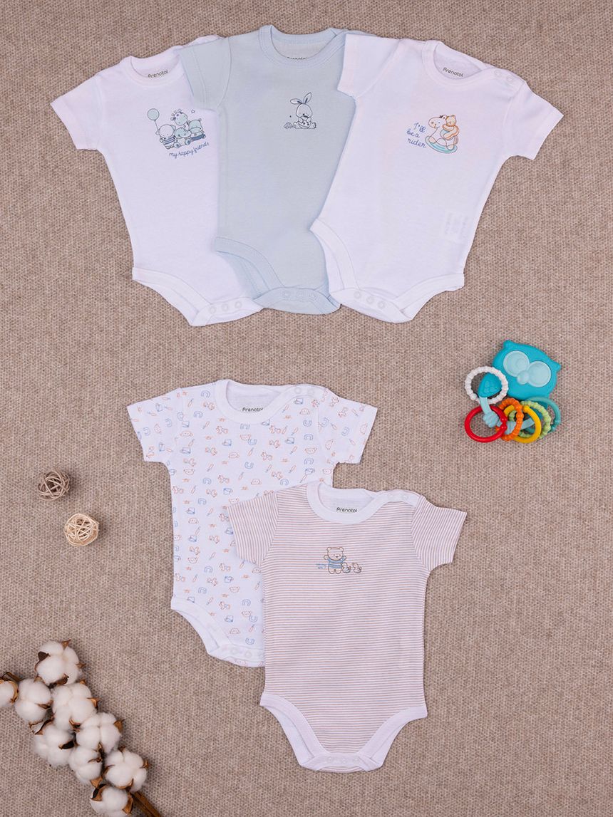 Pack x5 body intimi manica corta bimbo