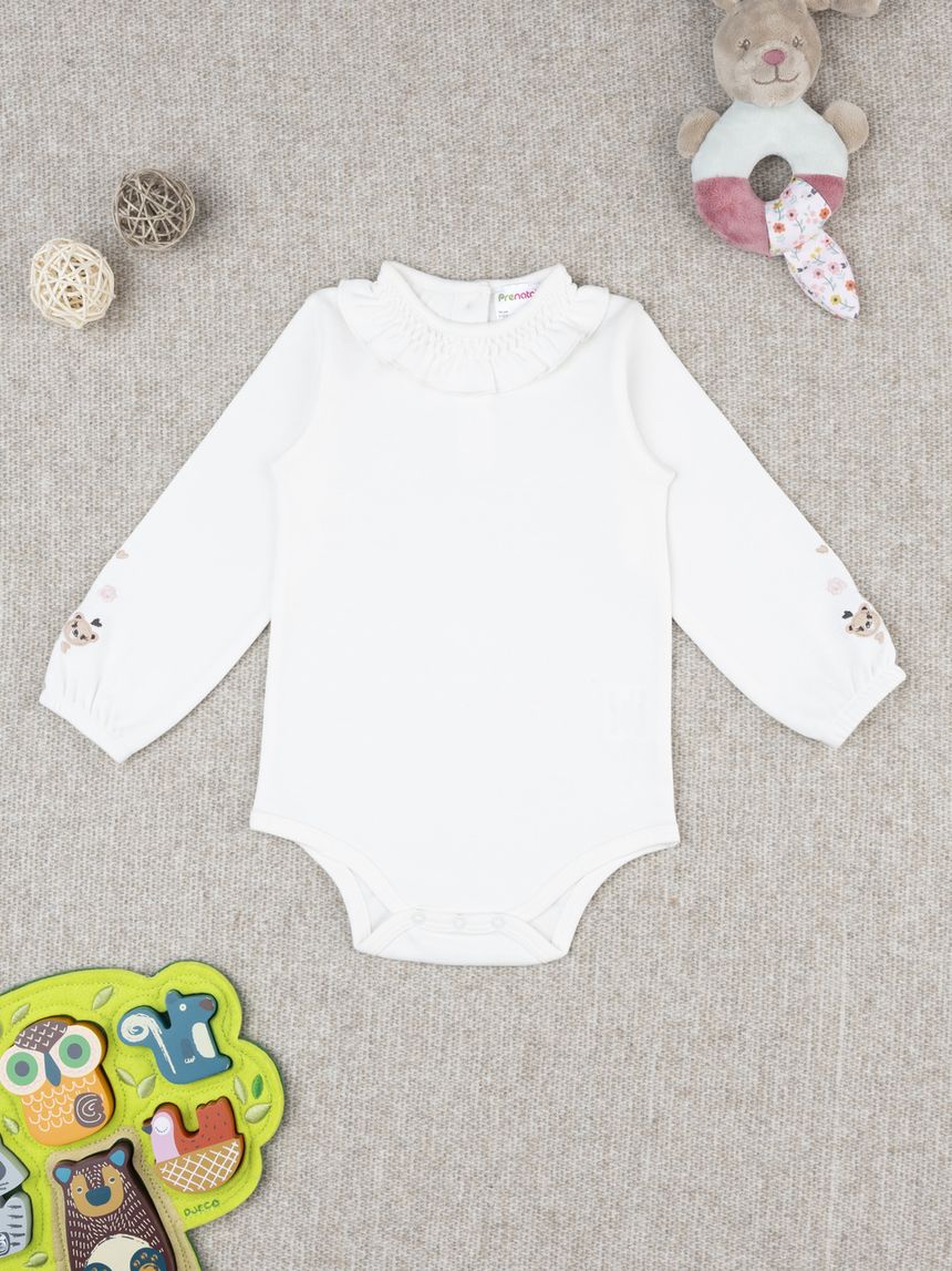 Body bimba bianco orsetti