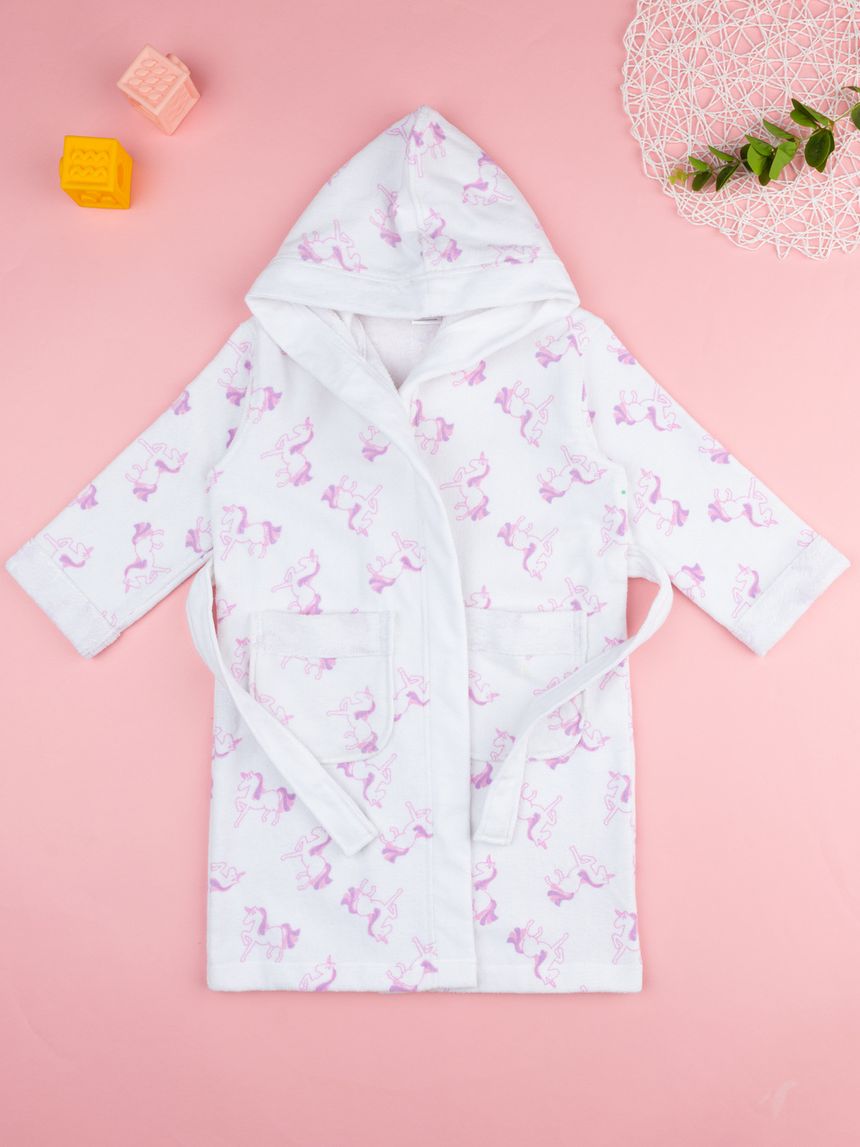 Accappatoio bimba unicorni