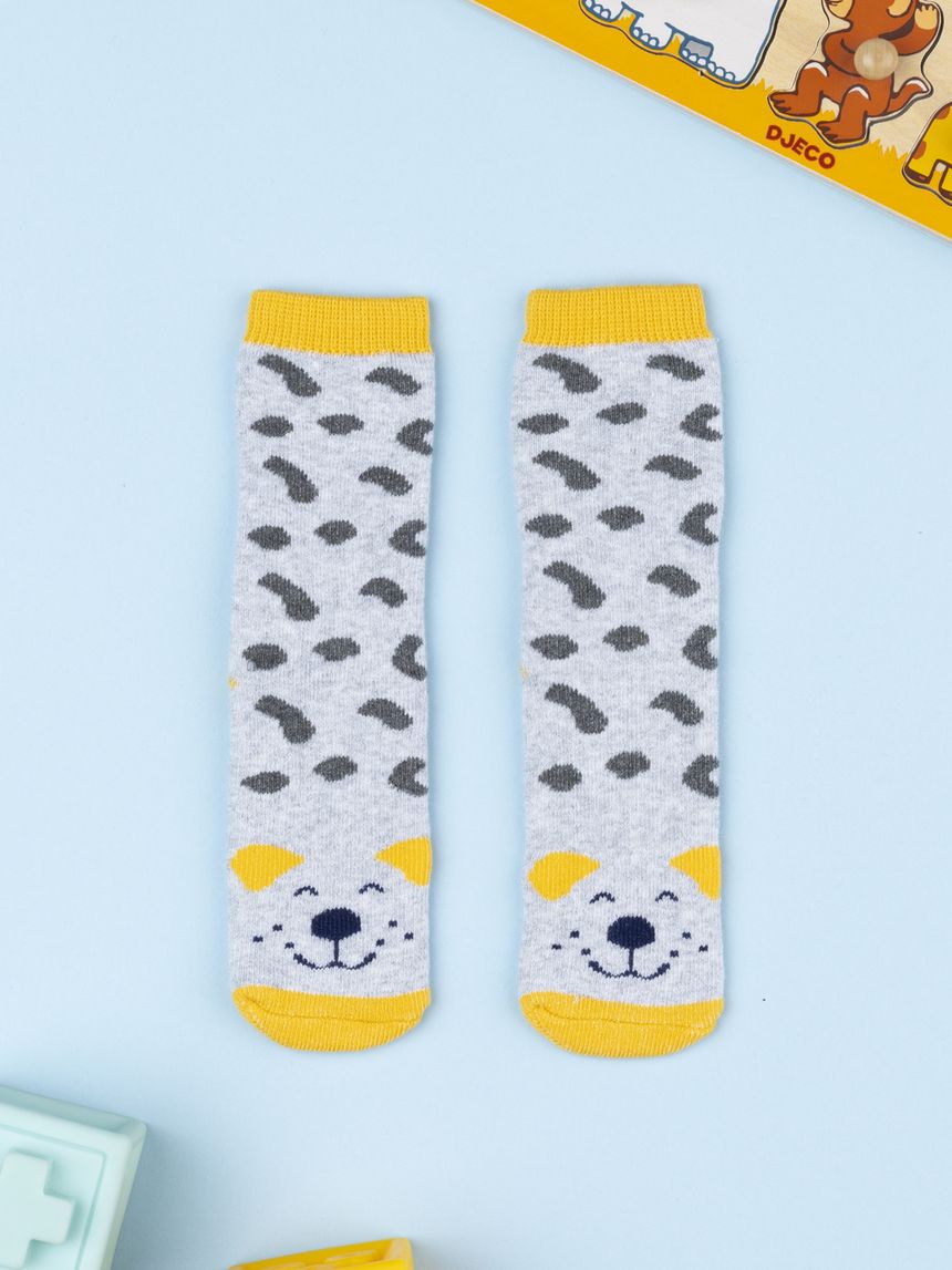 Antiscivolo bimbo grigio/giallo