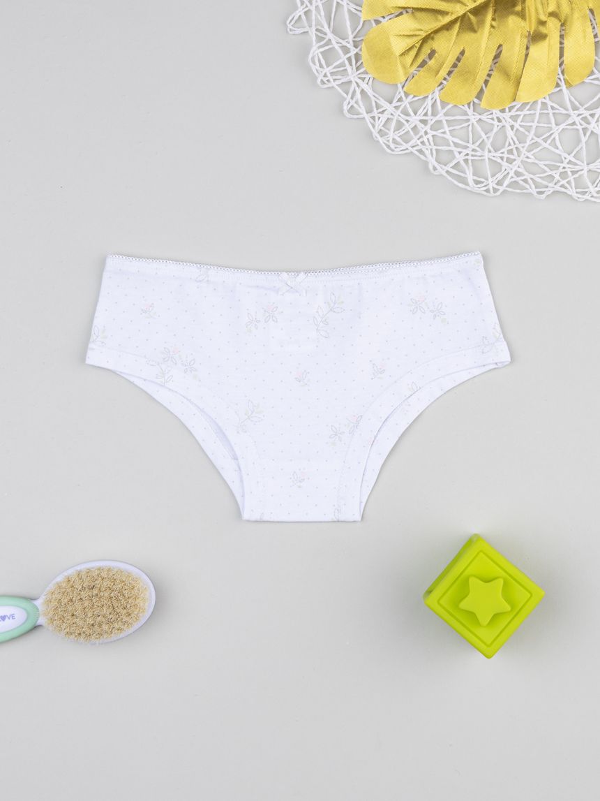 Slip bimba bianco con allover