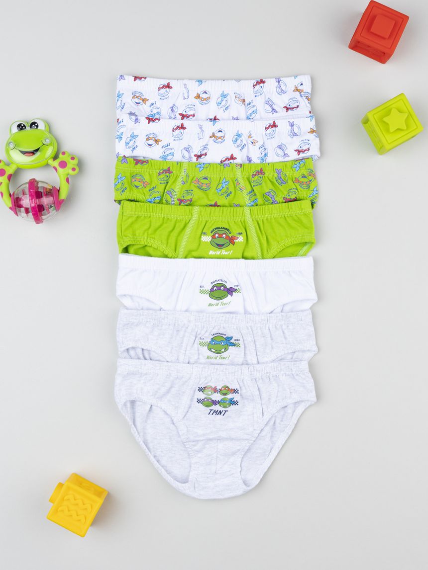 Pack 7 slip bimbo tartarughe