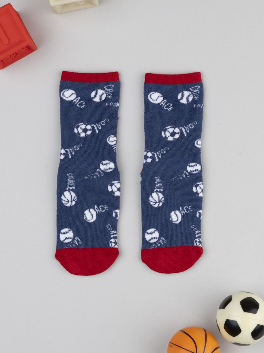 Antiscivolo bimbo blu sport