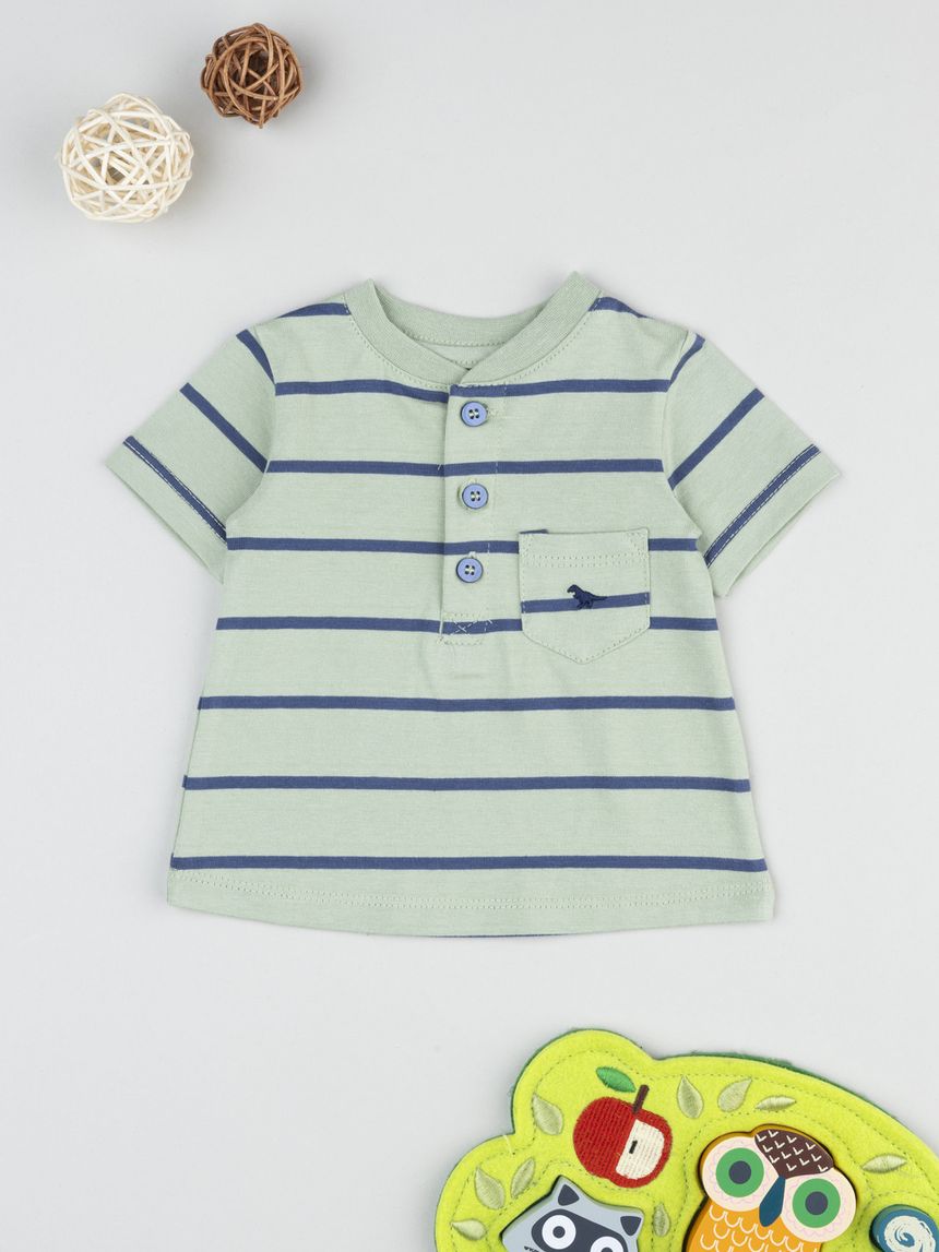 T-shirt bimbo mezza manica rigata