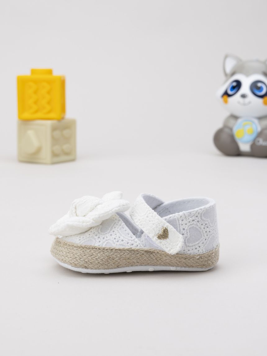 Scarpa neonata sangallo bianco