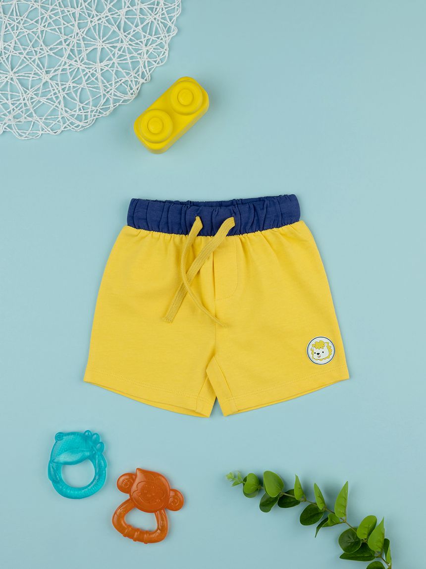Shorts bimbo giallo/viola