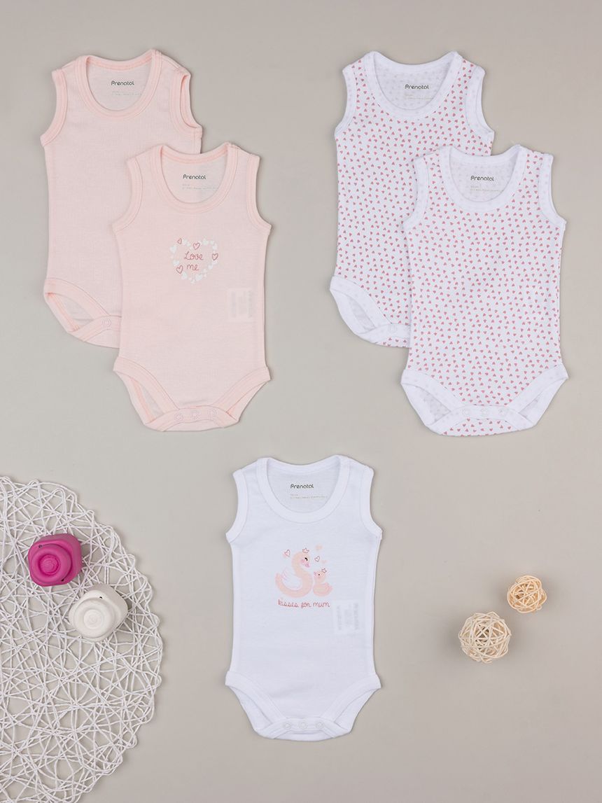 Pack x5 body spalla larga bimba