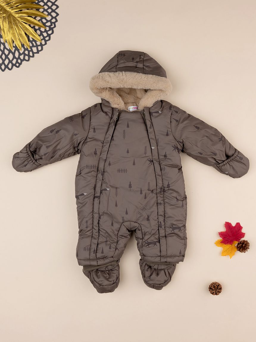 Tuta neve bimbo marrone