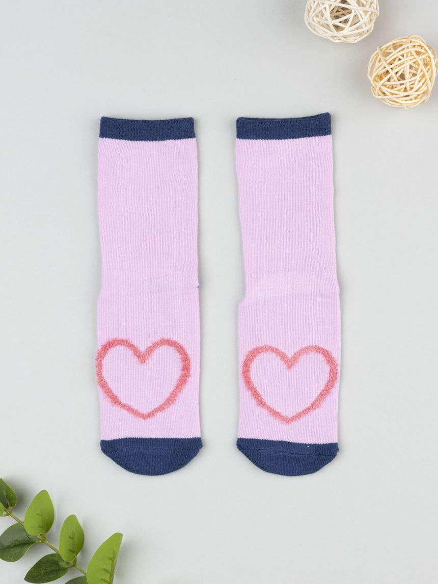 Antiscivolo bimba rosa cuori