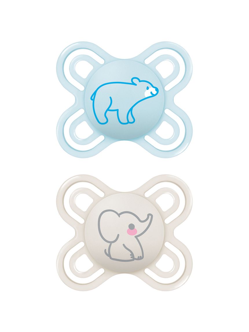 Succhietto perfect start confezione doppia 0-2 mesi - azzurro - mam