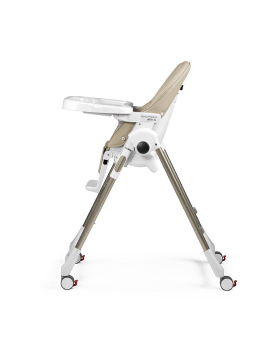 Seggiolone Peg Perego Prima Pappa Follow Me - Reclinabile, Con Ruote, Pieghevole, Per Bambini 0-3 Anni (0-15 Kg)