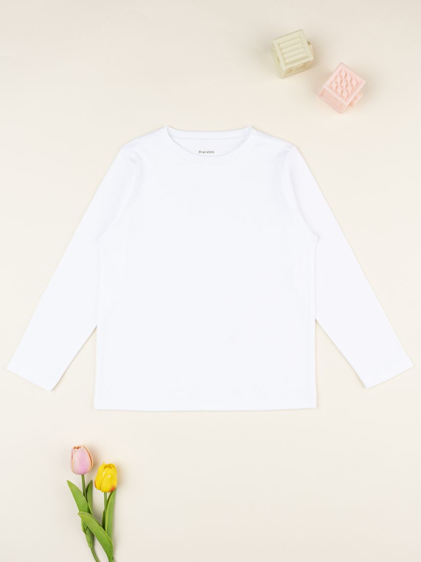 T-shirt bambino bianca girocollo