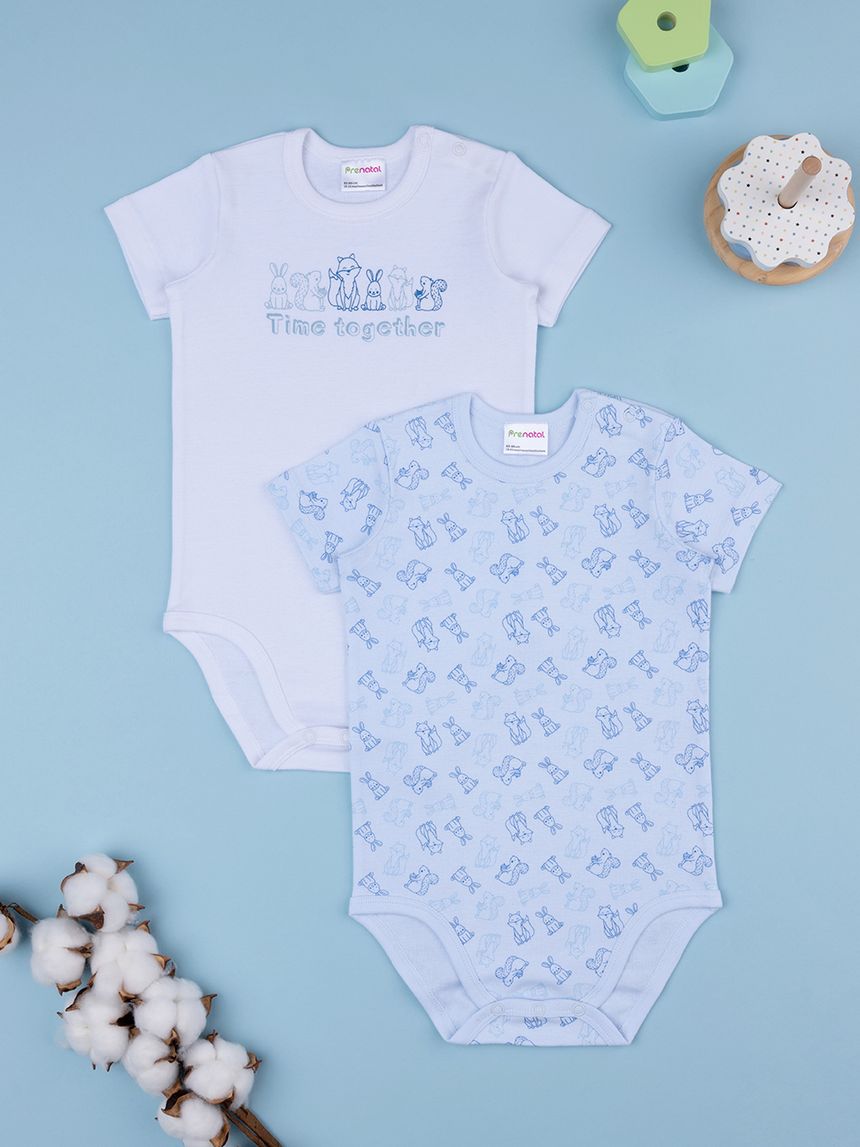 Pack 2 body intimi neonato "bosco"