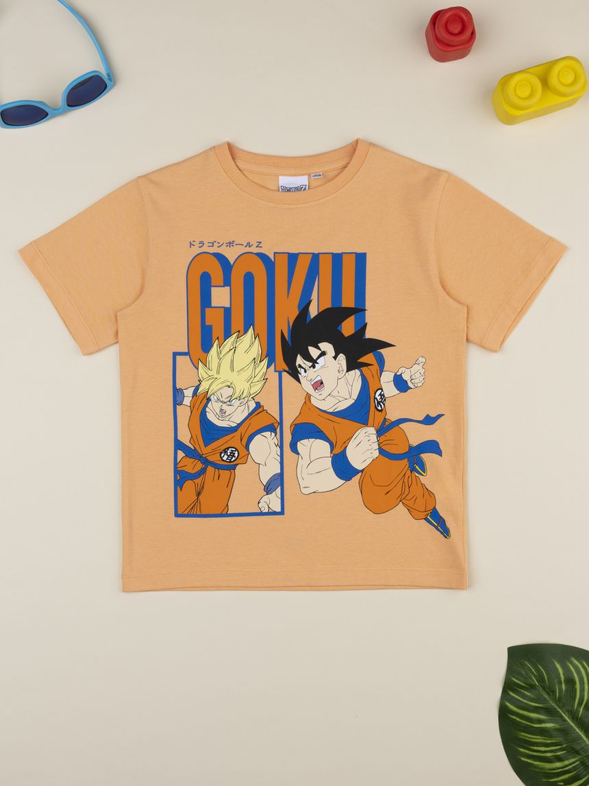 T-shirt maniche corte arancione bambino dragon ball