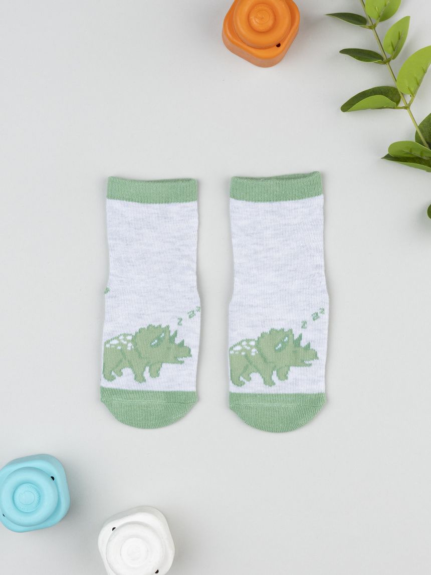 Antiscivolo bimbo grigio triceratopo