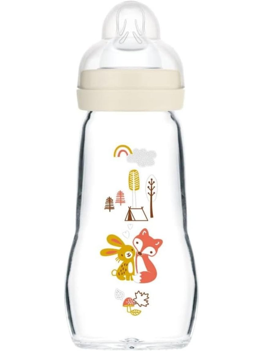 Biberon feel good 260 ml +2mesi con tettarella misura 2, neutro - mam