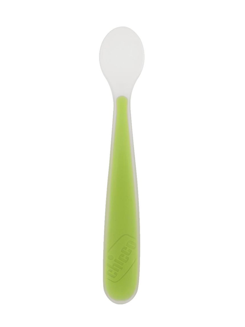 Cucchiaio morbido silicone 6m+ verde - chicco