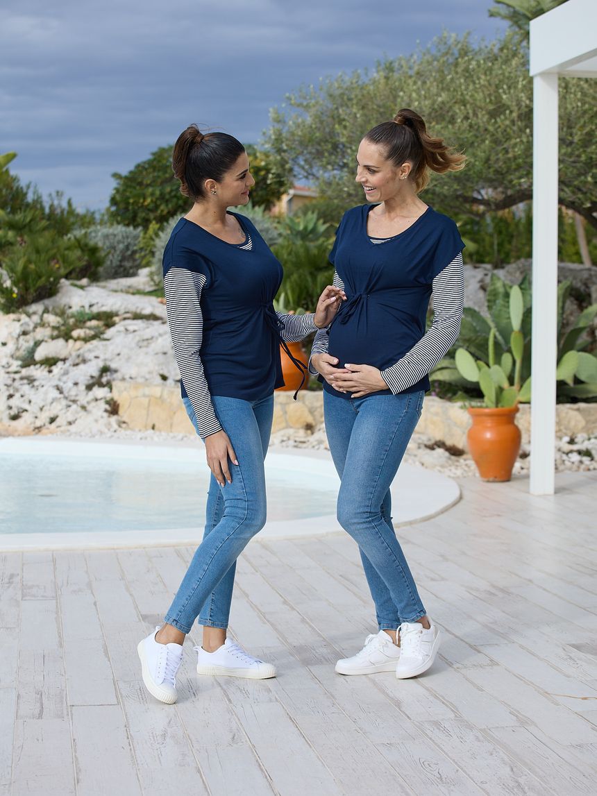 T-shirt premaman in tessuto a maglia - nero - 13.00€ - Kiabi