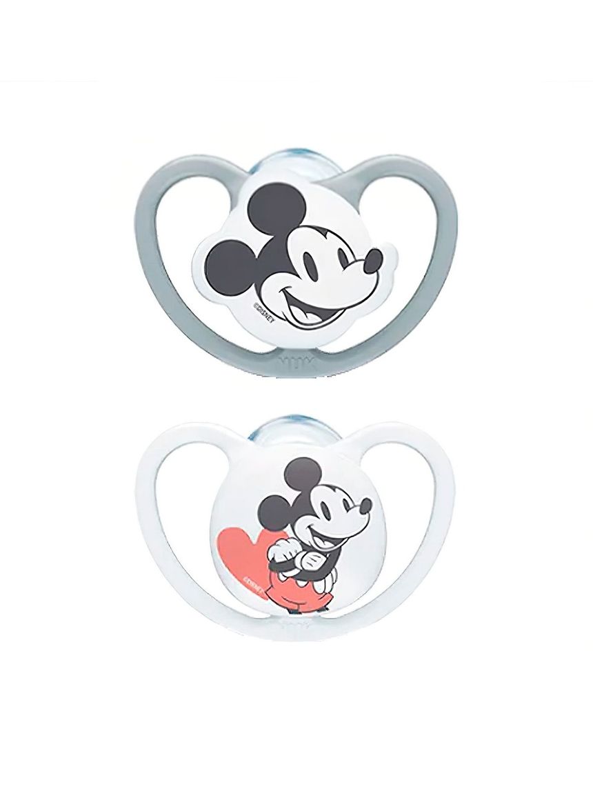 Succhietto space disney mickey silicone 2 pz gray 0-6 mesi - nuk