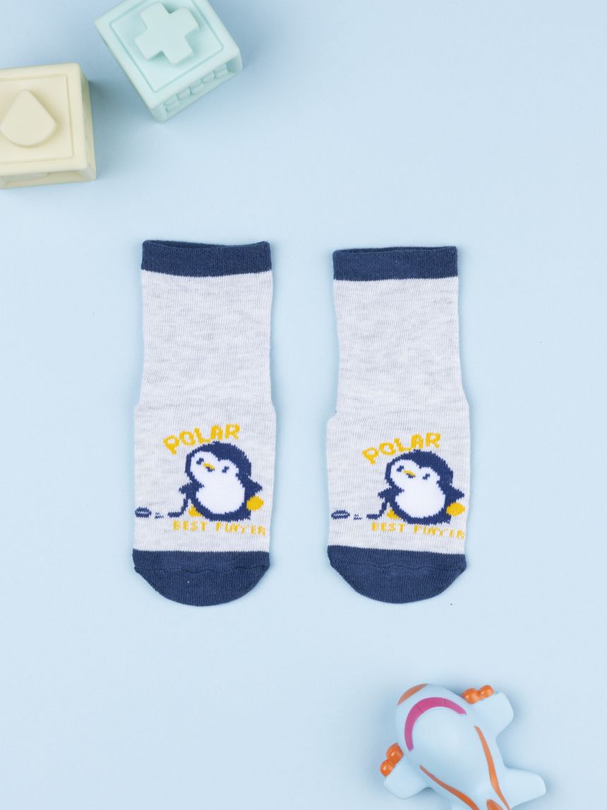 Antiscivolo bimbo grigi hockey